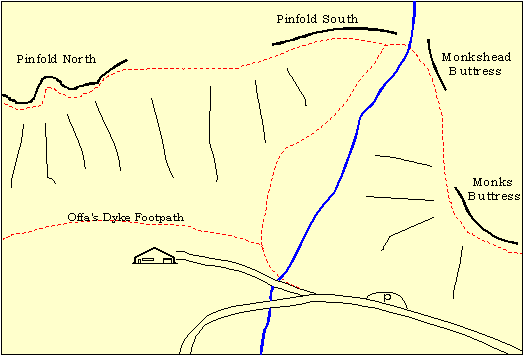 Monk’s Buttress map