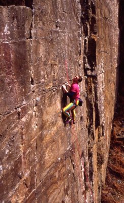 Mother of Pearl a 7a+ on South Wall