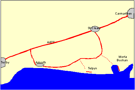 Amroth Approach map 1